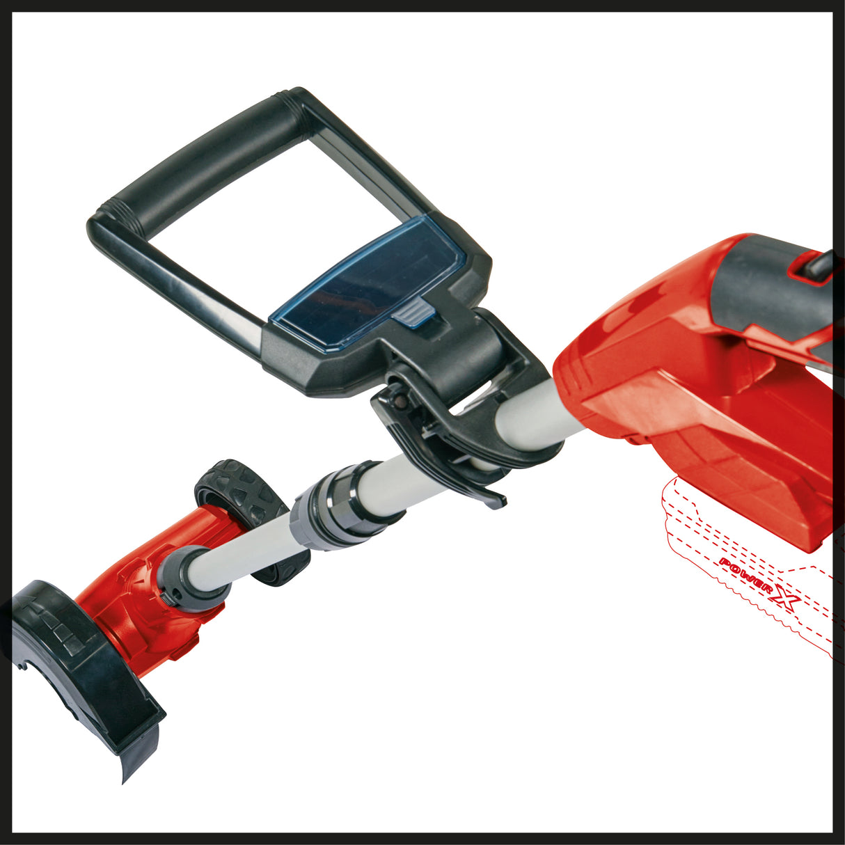 Aparat de curatat rosturi pavaj pe acumulator Einhell GC-CC 18 Li Solo Power X-Change (include maner telescopic lung reglabil, perii de schimb, furnizat fara acumulator si incarcator