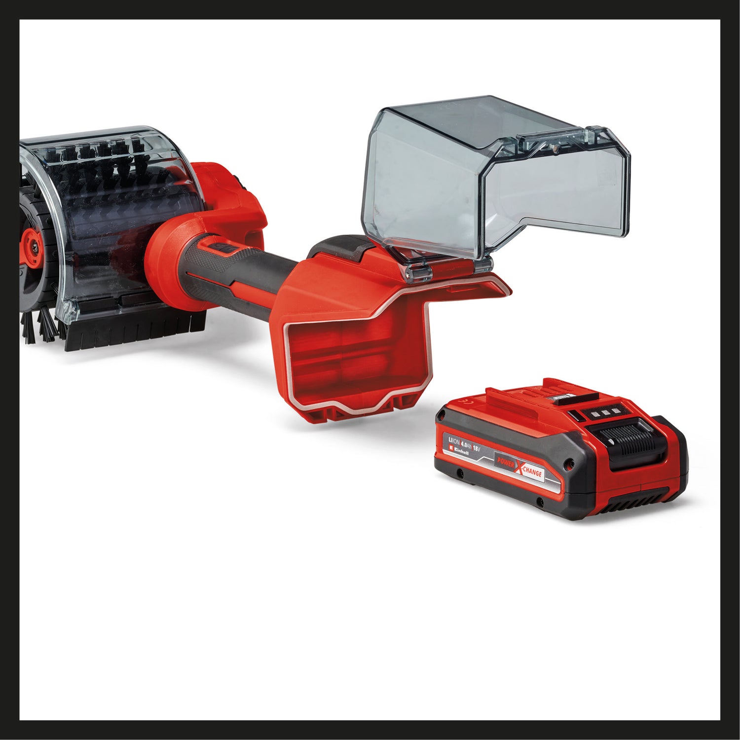 Akkus felülettisztító kefe PICOBELLA 18/90 Power X-Change (18 V, akkus tisztítókefe, fröccsenésvédő, 2x kefével, 3x tisztítókendővel, fali tartóval, akkumulátor nélkül)