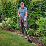 Trimmer de tuns iarba/gazon pe acumulator Einhell GE-LE 18/190 Li-Solo Power X-Change (18V, reglare adancime in 3 trepte 29,5–38 mm, lungime de taiere 19cm, ax divizat, roti, fara acumulator