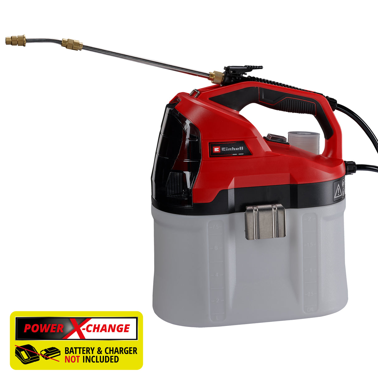 Einhell GE-WS 18/75 Li-Solo Power X-Change akkus permetező (lítium-ion akkumulátorral, automata pumpával, átlátszó tartállyal, teleszkópos lándzsával, akkumulátor és töltő nélkül)