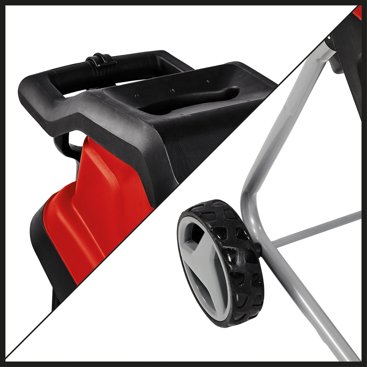 Tocator electric de crengi Einhell GC-KS 2540, 2 lame reversibile din otel special, deschidere mare a palniei, intrerupator de circuit al motorului, sac pentru resturi de la tocator, maner de transport, dispozitiv de scoatere a lemnului