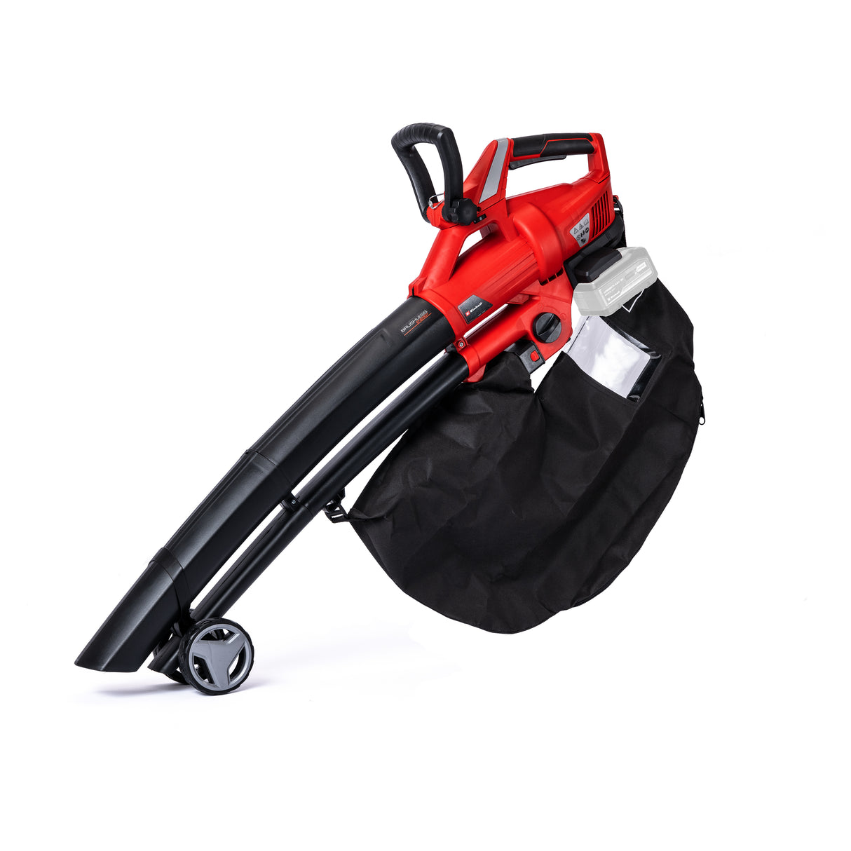 Suflanta/aspirator de frunze pe acumulator Einhell GE-CL 36 Li E-Solo Power X-Change, Litiu-ion, 2 x 18 V, viteza aer 210 km/h, motor fara perii, sac de colectare 45 l, curea de transport, fara baterie si incarcator