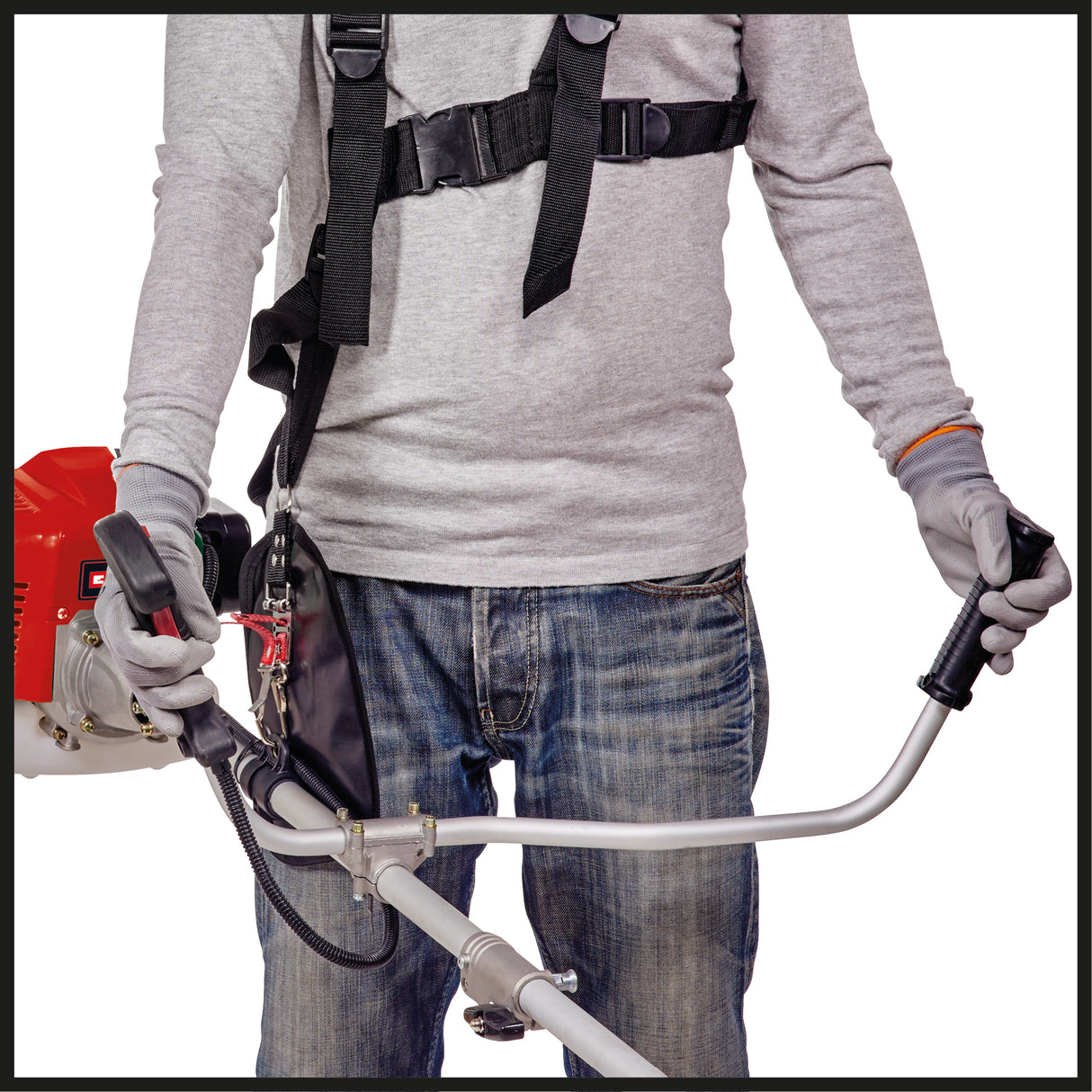Motocoasa pe benzina Einhell GC-BC 30/1 I AS, 1 kW, motor in 2 timpi cu vibratii reduse, aprindere digitala, maner din aluminiu/maner de bicicleta cu comenzi, inclusiv lama cu 3 dinti si bobina dubla cu fir