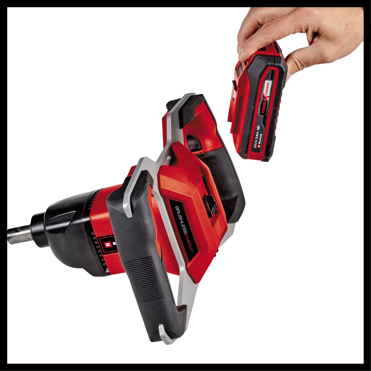 Foreza pamant pe acumulator Einhell GP-EA 18/150 Li BL-Solo Power X-Change , Li-ion, 18 V, motor fara perii, incl. burghiu Ø 150 mm, fara acumulator sau incarcator