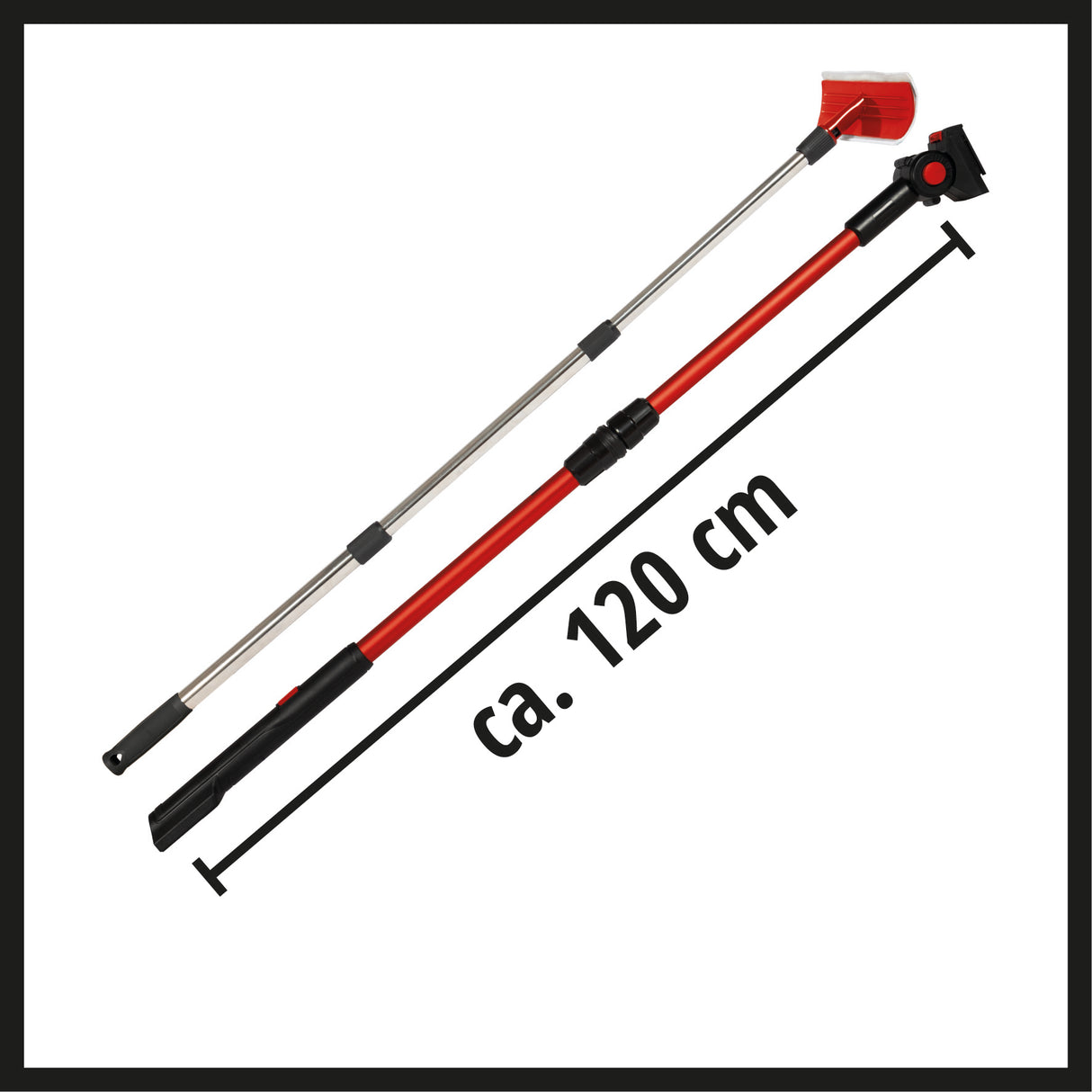 Set de tije telescopice Einhell BRILLIANTO (potrivit pentru curatatorul de geamuri fara cablu BRILLIANTO, 2x tije telescopice extensibile continuu, inclusiv tampon din microfibra)
