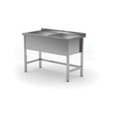 Spalator dublu - sudat, adancime: 600 mm, bazin: 300 mm., HENDI, Profi Line, 1200x600x(H)850mm