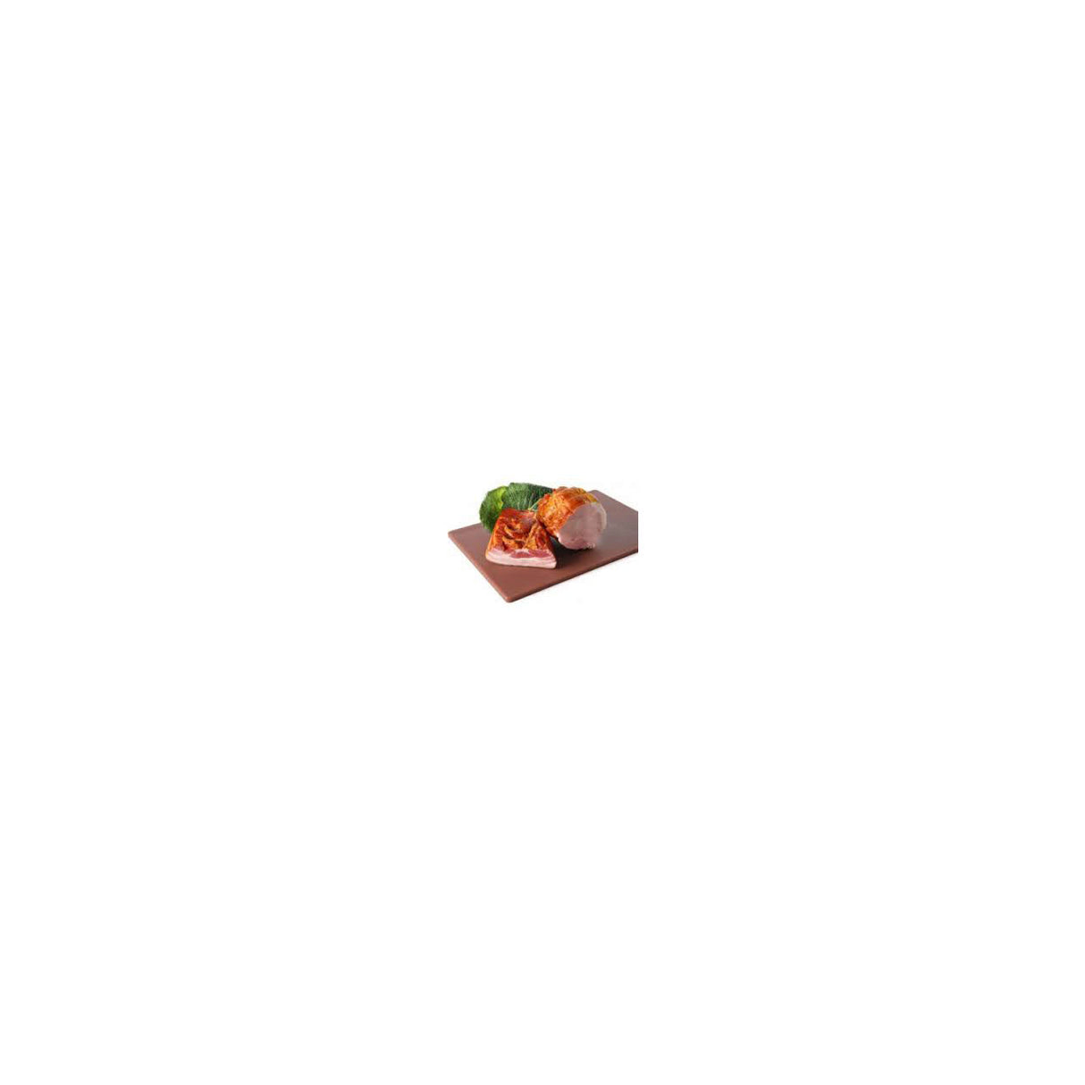 Tocator maro, 26.5x32.5x(H)1.2 cm - GN1/2, cu sant de scurgere, polietilena HDPE 500, respecta normele de igiena HACCP, Hendi