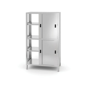 Dulap traversant cu despărțitor și ușă glisantă - înșurubat, HENDI, Kitchen Line, 800x500x(H)1800mm