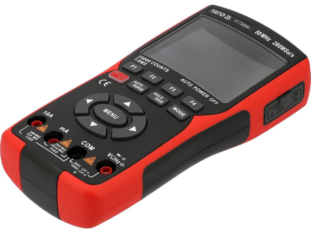 3In1 multimetru osciloscop YATO YT-730944, 280 msa/50 mhz - imagine 3