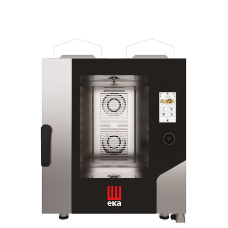 Cuptor pe gaz cu convectie-abur Millennial Touch Screen Gastro Combi , cu sistem automat de spalare, 7× GN 1/1 - controlat electronic, gaz, Tecnoeka, 230V/500W, 13500kW, 730x850x(H)950mm