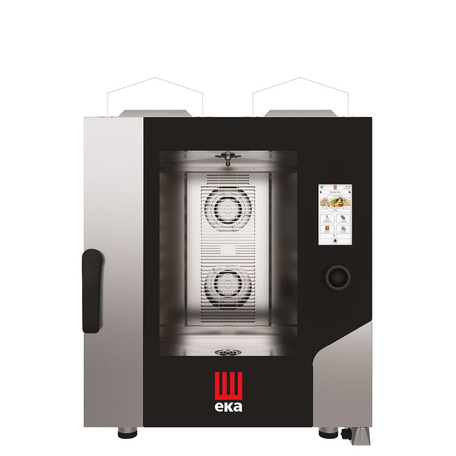 Cuptor pe gaz cu convectie-abur Millennial Touch Screen Gastro Combi , cu sistem automat de spalare, 7× GN 1/1 - controlat electronic, gaz, Tecnoeka, 230V/500W, 13500kW, 730x850x(H)950mm