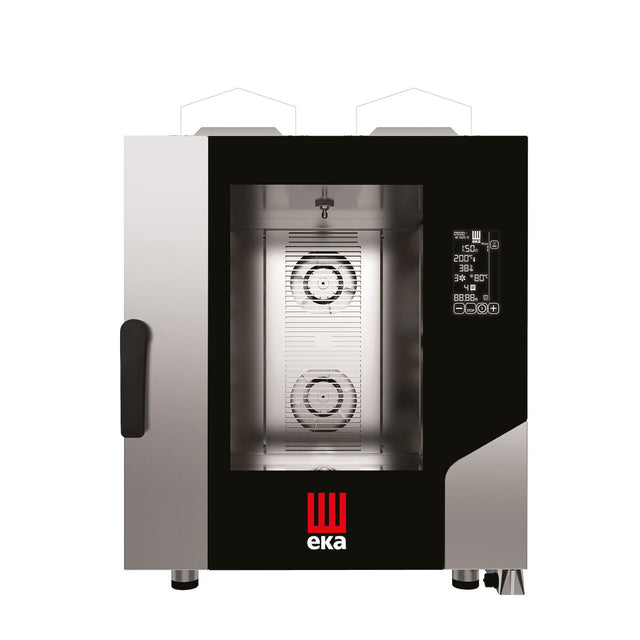 Cuptor pe gaz cu convectie cu abur Millennial Black Mask Gastro, 7× GN 1/1 - controlat electronic, gaz, Tecnoeka, 230V/500W, 13500kW, 730x849x(H)951mm