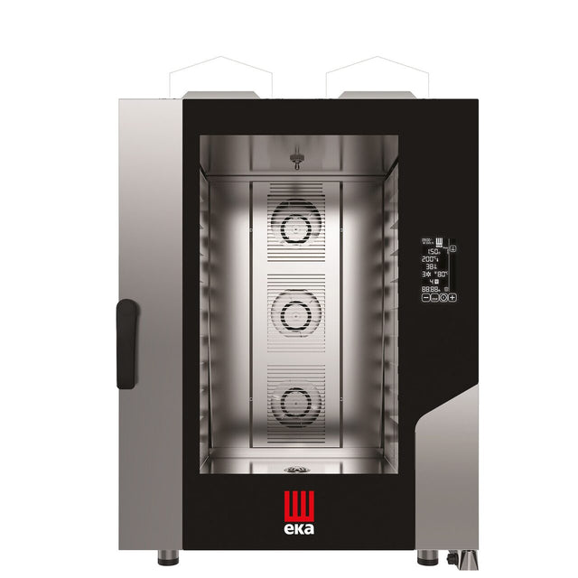 Cuptor pe gaz cu abur cu convectie Millennial Black Mask Bakery, 16 tavi 600x400 mm Tecnoeka, 230V/700W, 18kW, 850x1035x(H)1231mm