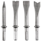 Set de dalta original Einhell din 4 piese (accesorii pentru ciocane dalta, otel, 120 mm, cu tija hexagonala, pentru ciocane dalta pneumatice precum TC-PC 45, incl. 3x dalte plate si 1x dalta ascutita)