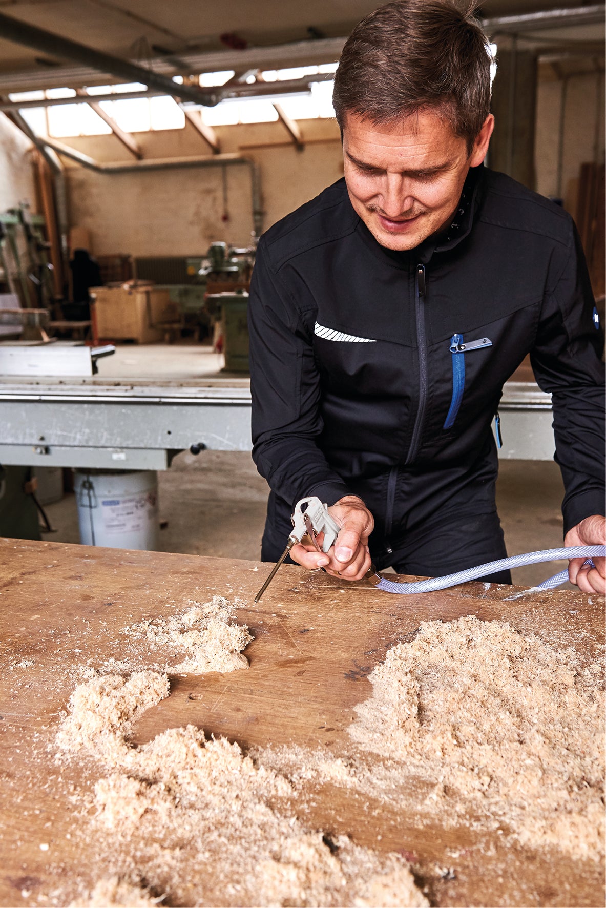 Pistol de suflat cu aer lung original Einhell (accesorii pentru compresor, pentru max. 8 bar, mufa pentru cuplare rapida, incl. 1x duza lunga 95 mm)