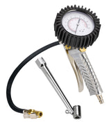 Manometru pentru mflarea anvelopelor, Einhell profesional, accesorii compresor, presiune de lucru 0 - 8 bar, supapa de eliberare, adaptor de umflare a anvelopelor cu dopuri duble, furtun de 44 cm