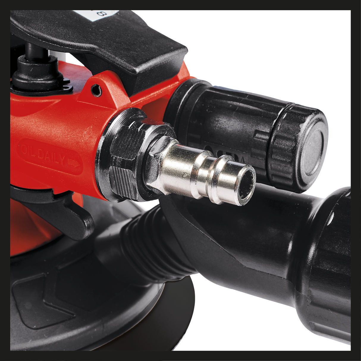 Einhell TC-PE 150 pneumatikus excenteres csiszoló, 150 mm-es csiszolókorong átmérővel, fokozatmentes állítókarral, 6 csiszolólappal, dugós csatlakozóval és kulccsal