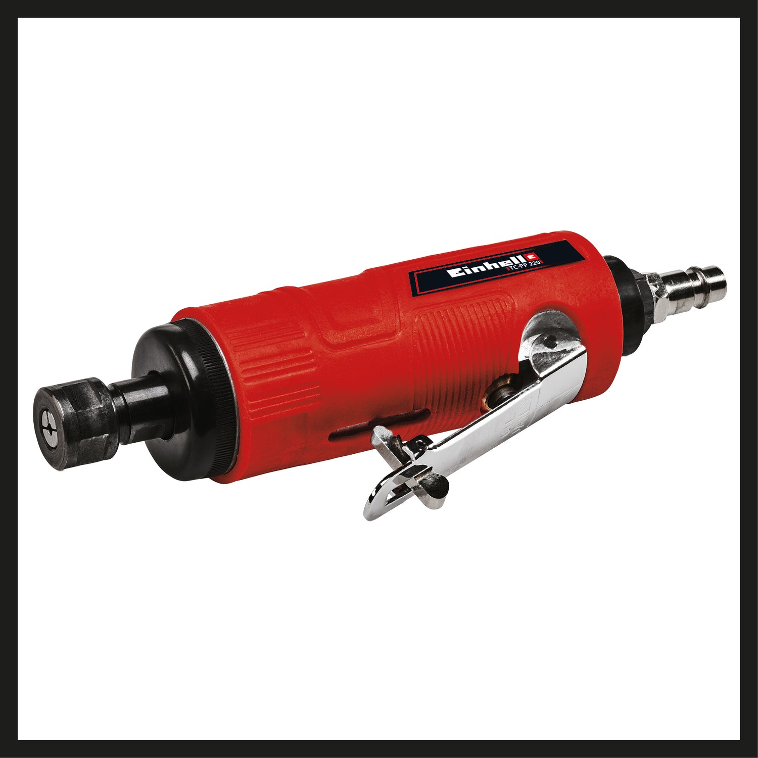 Polizor pneumatic cu stift Einhell TC-PP 220, instrument pneumatic pentru slefuire, lustruire, gravare si debavurare, incl. 10 pietre de slefuit, sticla de ulei goala, geanta de transport si depozitare