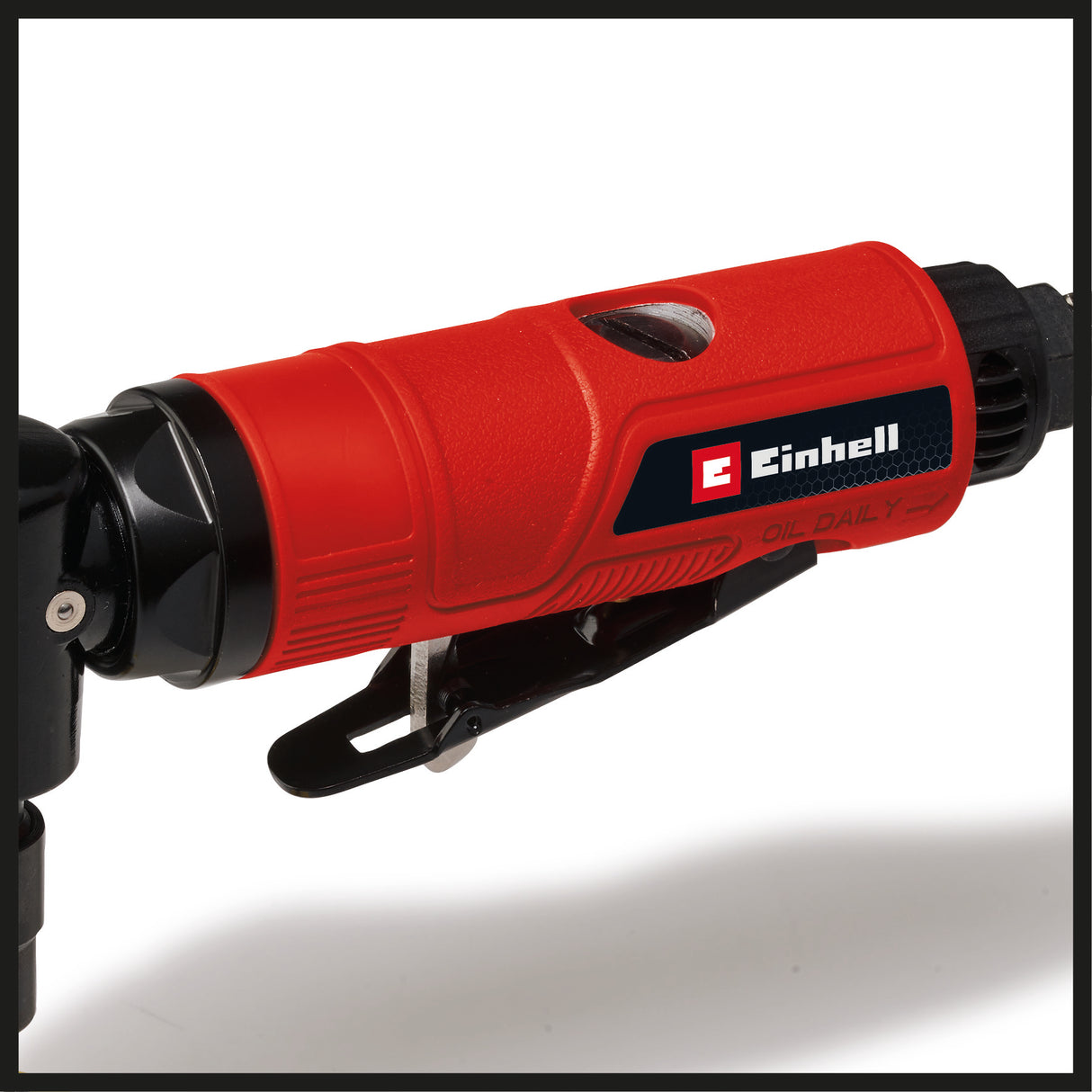 Einhell TC-PA 50 sűrített levegős sarokcsiszoló, üzemi nyomás 6,3 bar, levegőfogyasztás 113 l/perc, csiszolókorong Ø 50 mm, csiszolópapír-választékkal együtt