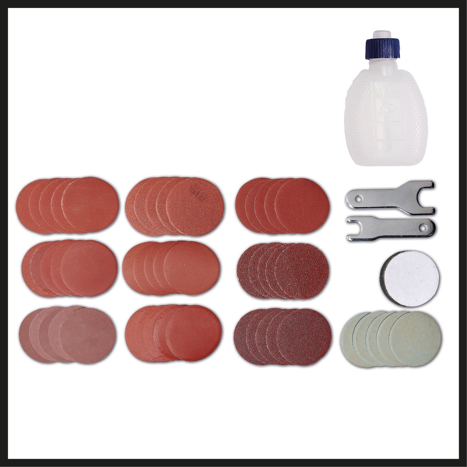 Polizor unghiular cu aer comprimat Einhell TC-PA 50, presiune de lucru 6,3 bar, consum de aer 113 l/min, disc de slefuit Ø 50 mm, include selectie de foi abrazive