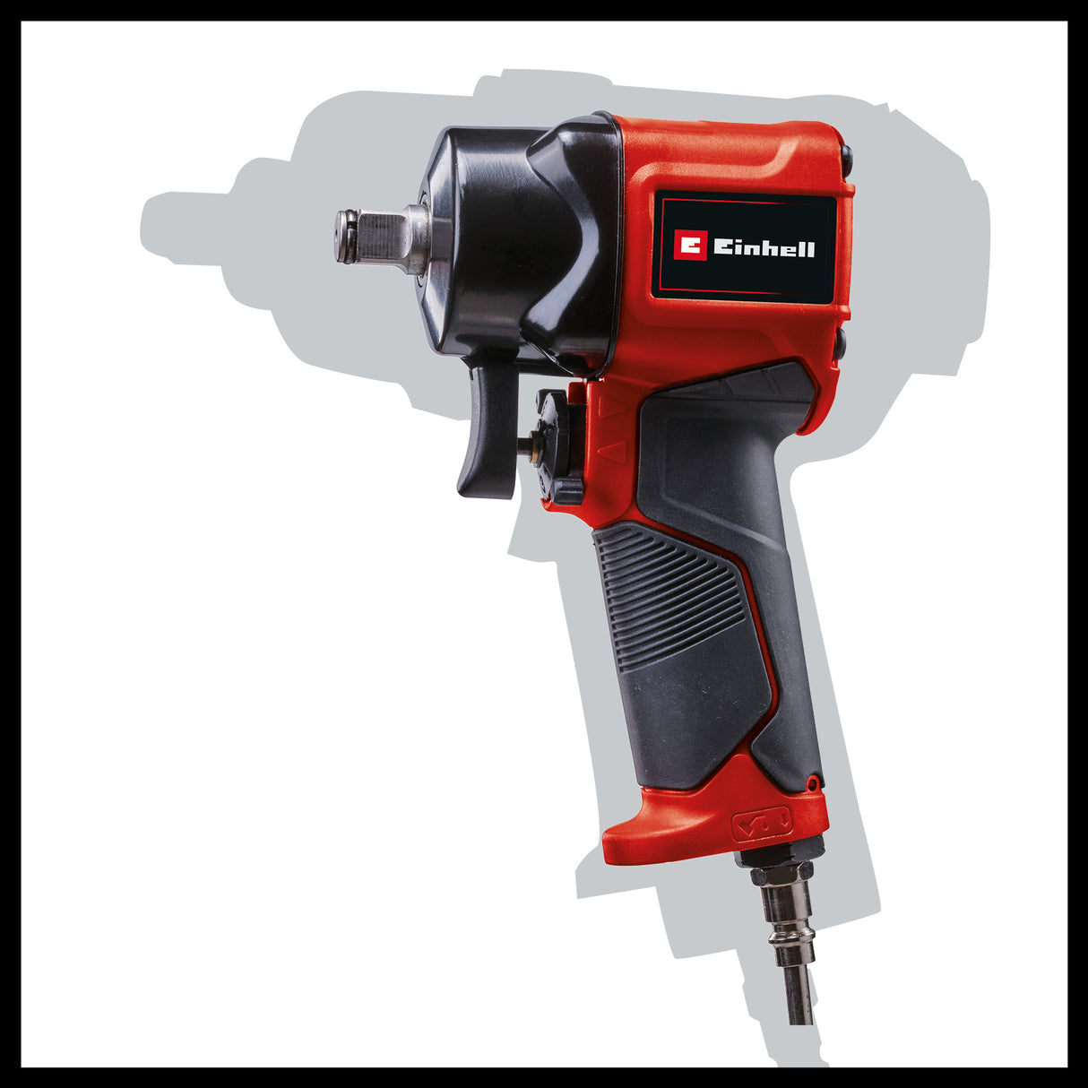 Einhell TC-PW 610 kompakt pneumatikus ütvecsavarozó, max. 8 bar, max. nyomaték 610 Nm, 1/2"-os négyszögletes behajtó, jobbra/balra forgás, dobozban szállítva, 3 db dugókulccsal