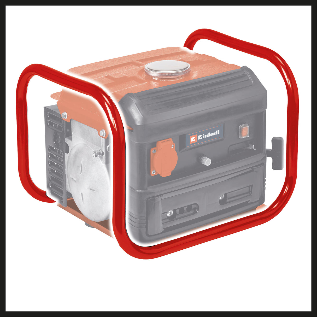 Einhell áramfejlesztő, benzinmotoros TC-PG 10/E5, 680 W, 2 ütemű motor, 230 V-os aljzat, tartókeret, stabil lábak, túlterheléskapcsoló, húzózsinóros indítás