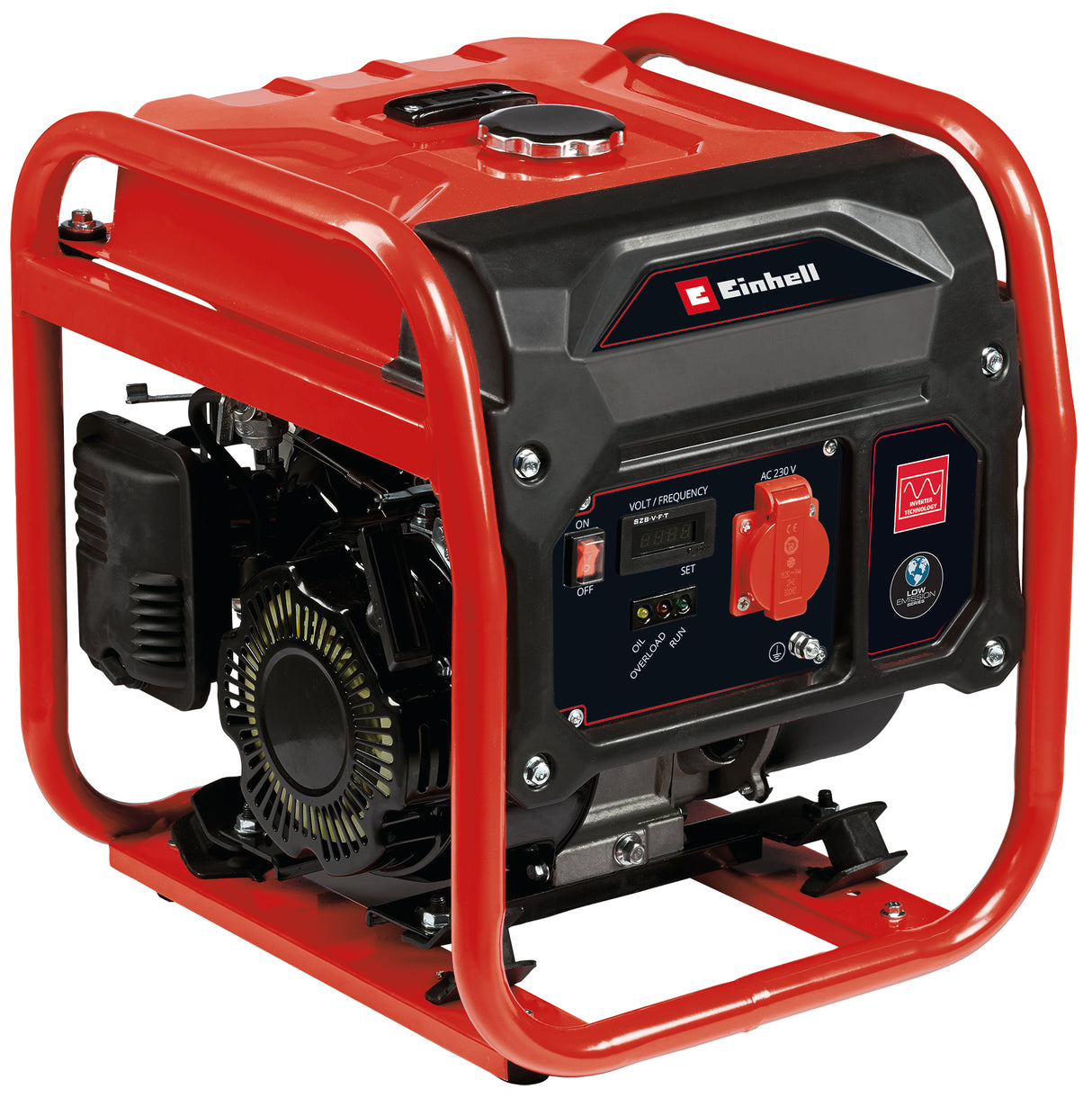 Einhell TC-IG 1100 generátor, benzin, 1000 W, inverteres technológia, nagy teljesítményű 4 ütemű motor, alacsony károsanyag-kibocsátás, 1 230 V-os aljzat, túlterheléskapcsoló, szállítókeret