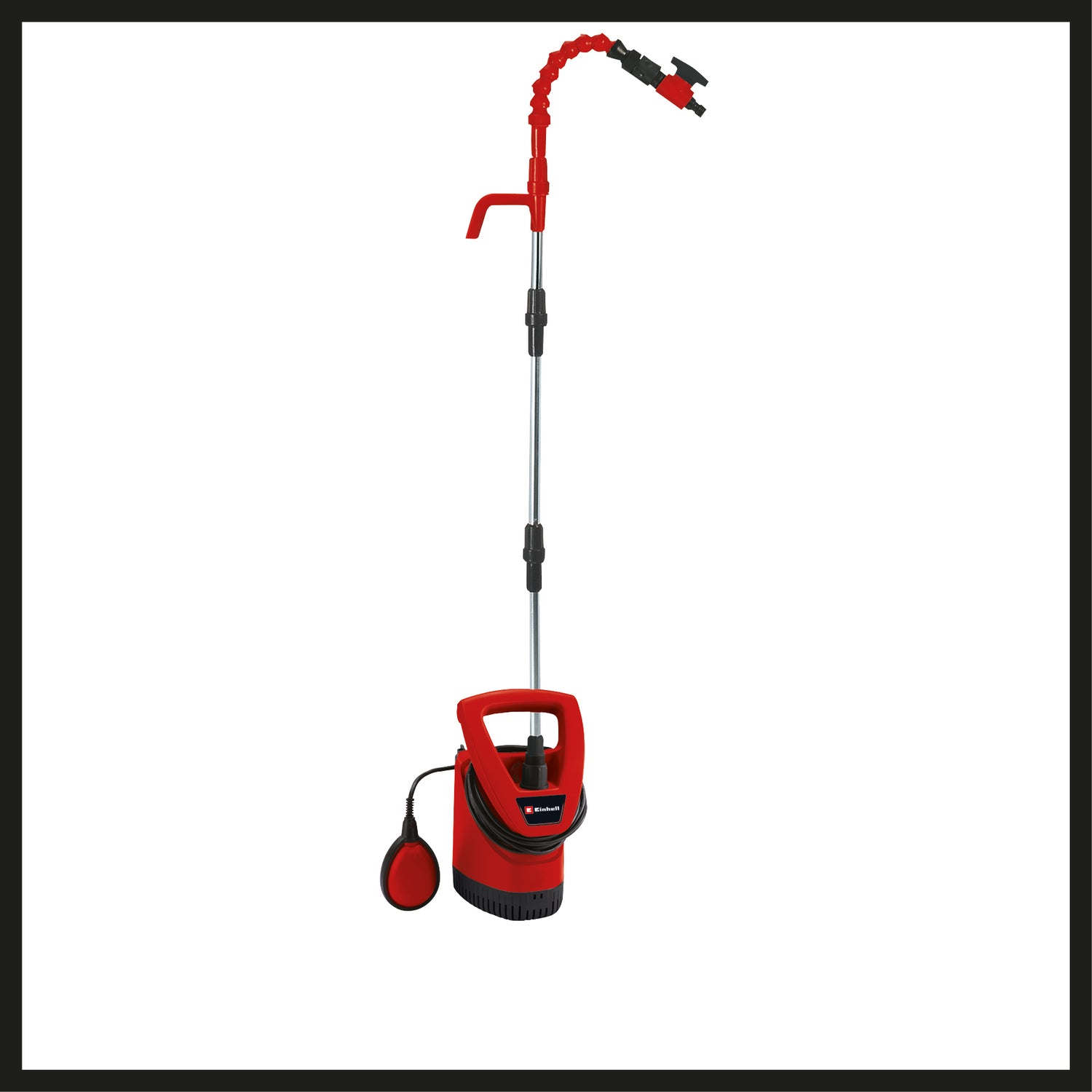 Pompa sumersibila Einhell GE-SP 3546 RB, 350 W, dimensiune maxima a corpului strain 2,5 mm, debit maxim 4,6 L/h, inaltime maxima de refulare 11 m, plutitor cu intrerupator reglabil continuu, carcasa din plastic a pompei