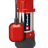 Pompa pentru apa murdara Einhell GC-DP 5010 G, 500 W, 12000 l/h, inaltime maxima de refulare 8 m, racord de 42 mm, plutitor reglabil continuu pe inaltime, carcasa din otel inoxidabil