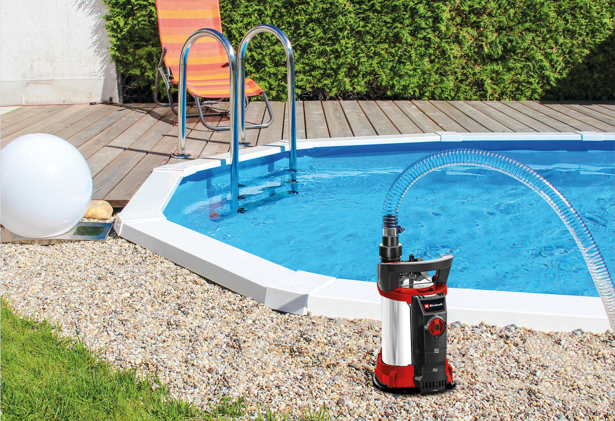 Pompa de apa curata Einhell GE-SP 4390 NA LL ECO, Eco Power, 430 W, max. 9000 l/h, aspiratie superficiala pana la 1 mm, senzor de apa cu 3 inaltimi de pornire automate ale senzorului, mod continuu, supapa de sens invers