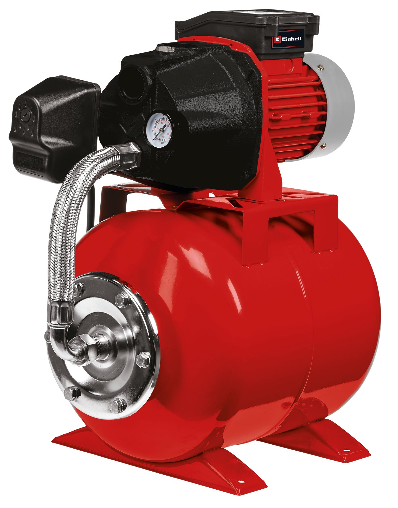 Einhell GC-WW 6036 vízpumpa (600 W, maximális nyomónyomás 4 bar, max. szívómagasság 8 m, 3600 l/h, 20 l-es tartály, nyomásszabályozó, beépített nyomásmérő, vízleeresztő csavar)