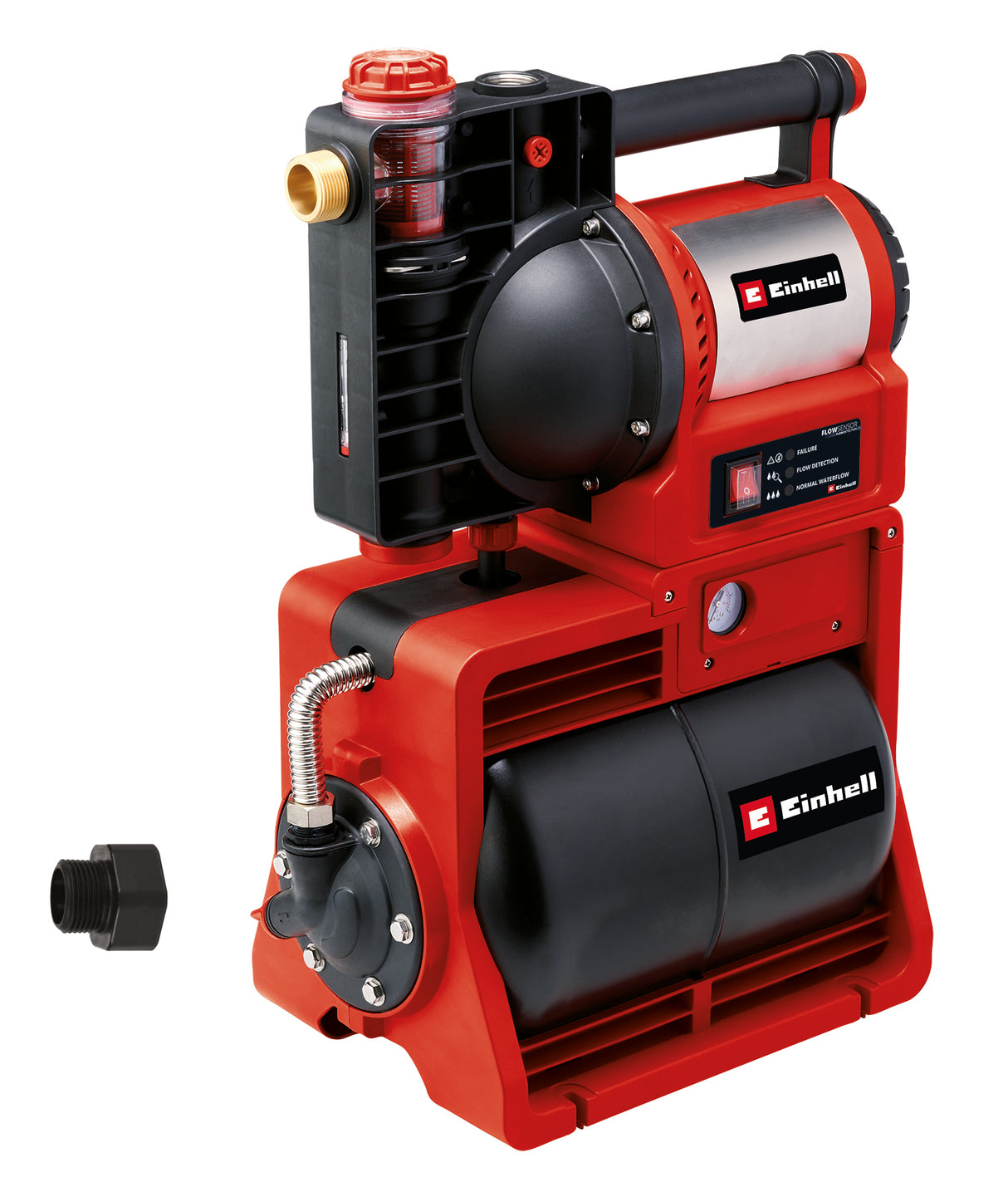 Hidrofor Einhell GE-WW 1246 N FS (1.200 W, senzor de debit incl. afisaj LED, indicator de umplere cu murdarie/aspiratie/apa, protectie la inghet, protectie la mers fara apa, rezervor de 20 l
