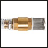 Eredeti Einhell szívótömlő 7 m, szivattyú tartozékok, 4 m hosszú, sárgaréz csatlakozó 42 mm 1 1/4 hüvelykes belső menettel, acéldróttal erősített tömlő