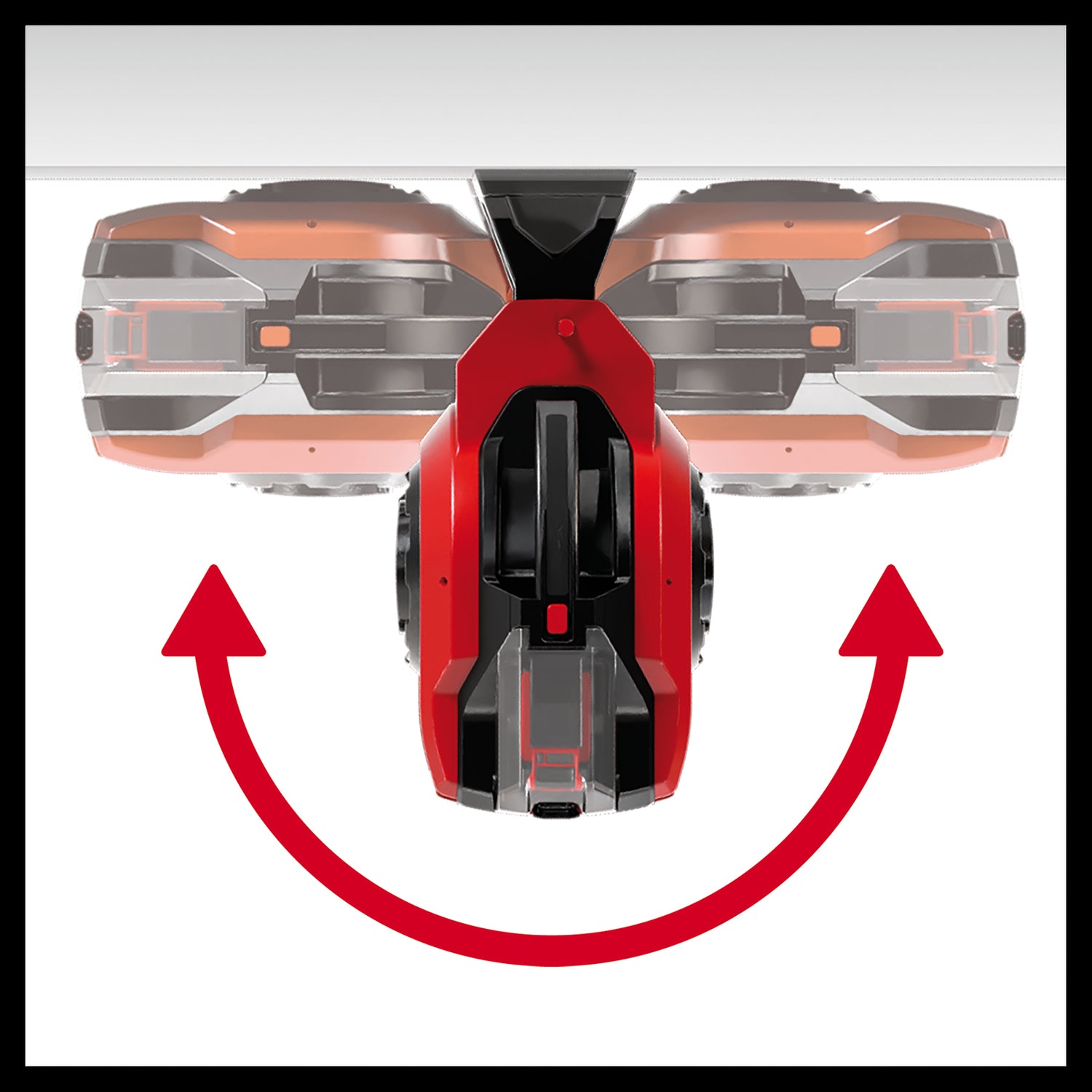Tambur de furtun pe acumulator Einhell GE-HR 18/30 WH Li-Solo (18 V, infasurare automata a furtunului, rotire la 180°, suport de perete, furtun de conectare de 1,5 m, fara acumulator si furtun