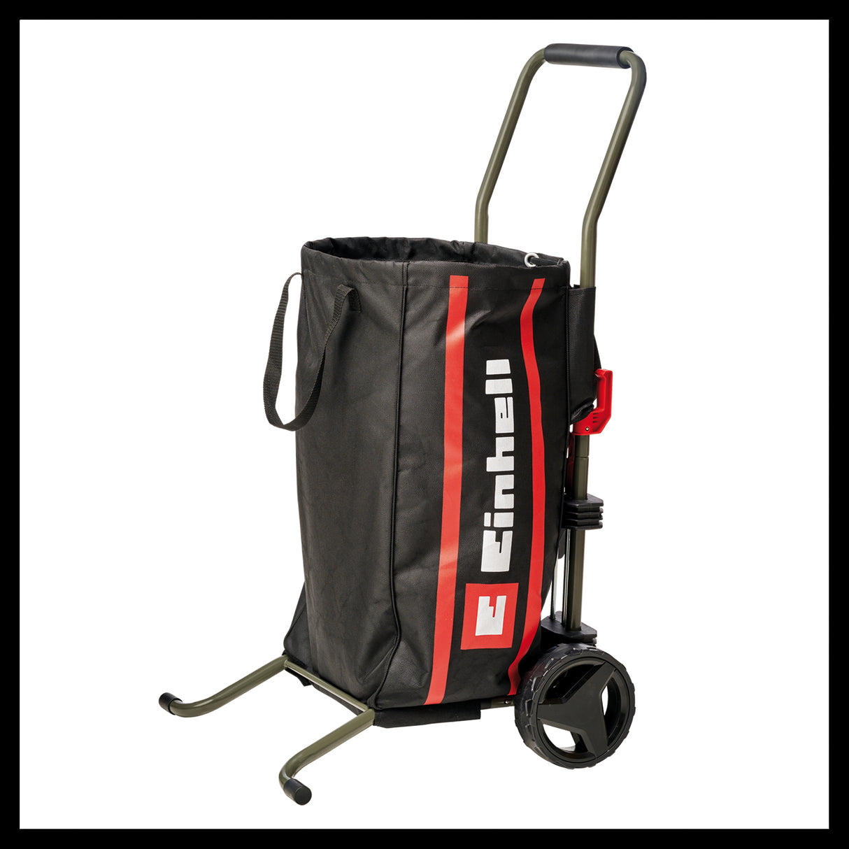 Carucior original Einhell pentru furtun si transport (accesorii pentru rola de furtun fara cablu GE-HR 18/30 Li si GE-HR 18/30 WH Li, incl. sac pentru deseuri de gradina, tarus pentru sol)