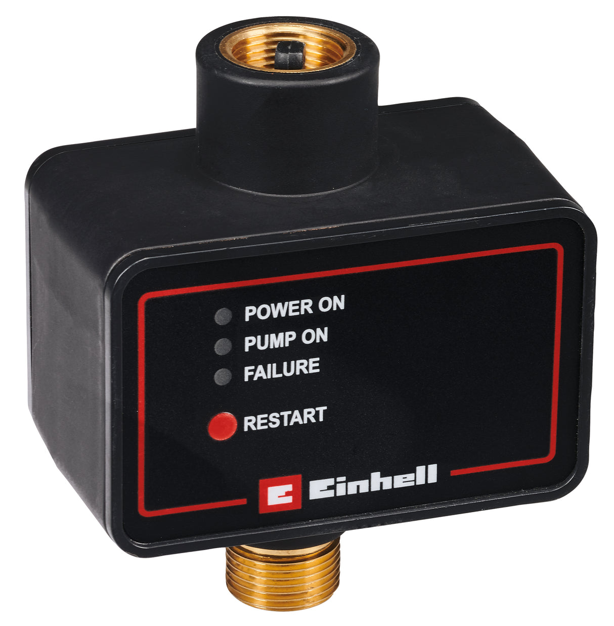 Comutator de debit electronic original Einhell (10 bar, supapa antiretur, protectie impotriva functionarii in gol, adaptor de conectare, priza integrata, cablu de retea de 1,45 m)