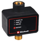 Comutator de debit electronic original Einhell (10 bar, supapa antiretur, protectie impotriva functionarii in gol, adaptor de conectare, priza integrata, cablu de retea de 1,45 m)
