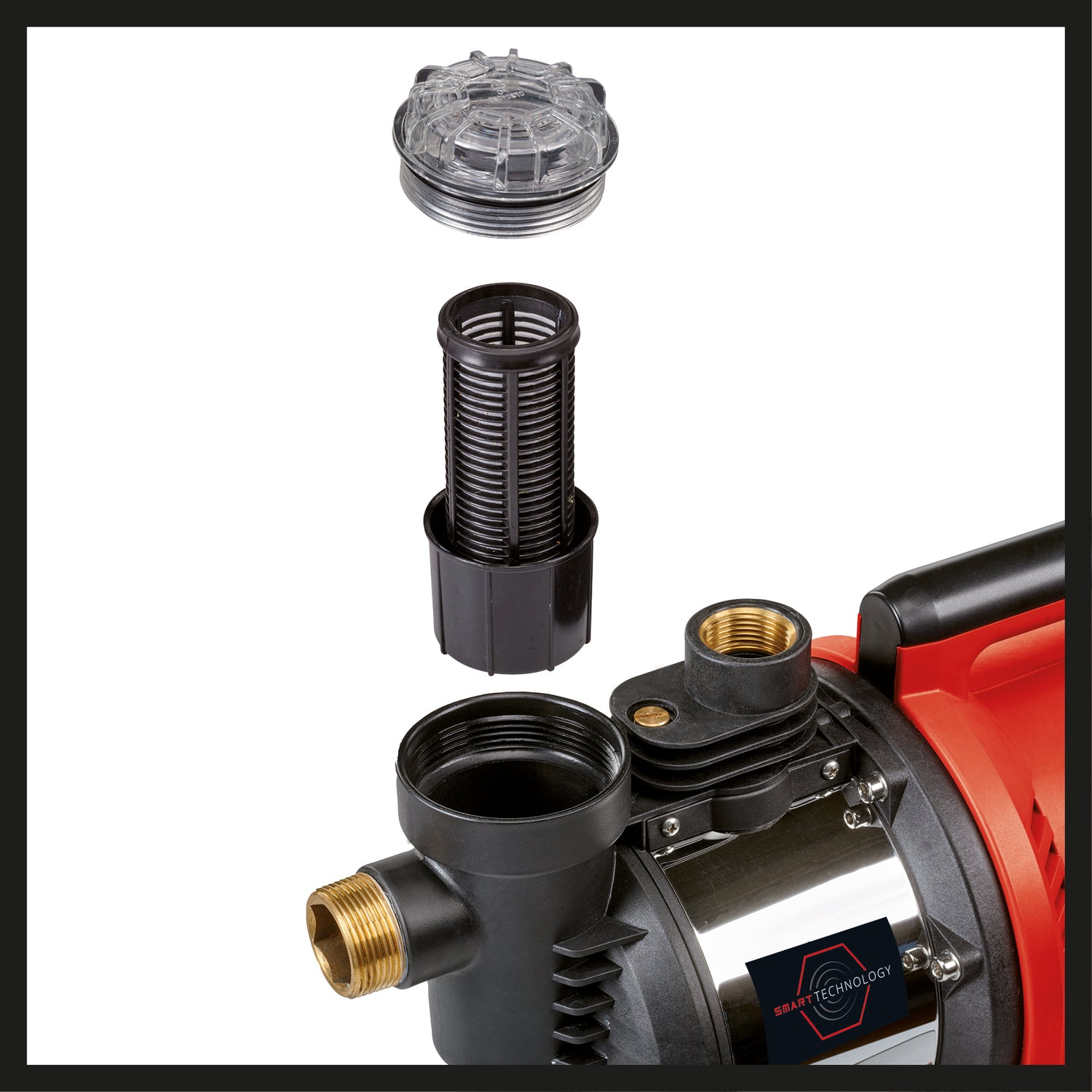 Pompa automata de gradina Einhell GE-AW 1144 SMART, control prin aplicatie, Irigare cu inteligenta artificiala + Date meteo, Debit 4400 l/h, inaltime de livrare maxima 48 m, Prefiltru