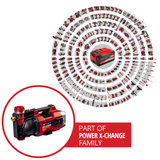 Pompa de gradina pe acumulator Einhell AQUINNA 36/38 F LED Power X-Change (36 V, debit max. 3.800 l/h, inaltime max. 37 m, mod ECO/BOOST, prefiltru, protectie la supraincarcare si inghet, fara acumulator