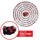 Pompa de gradina automata pe acumulator Einhell AQUINNA 36/38 F LED AUTOMATIC Power X-Change, 36 V, max. 3800 l/h, inaltime de livrare max. 37 m, functie automata, ECO/BOOST, prefiltru, fara acumulator
