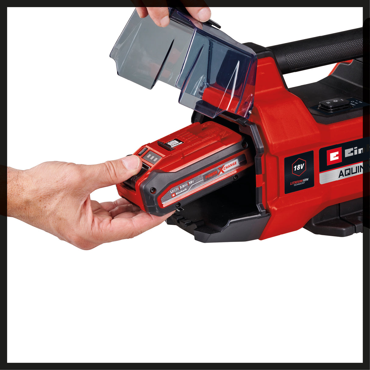 Einhell AQUINNA 18/28 Power X-Change akkumulátoros kerti szivattyú (18 V, max. áramlási sebesség 2800 l/h, max. emelőmagasság 25 m, ECO/BOOST üzemmód, fagyvédelem, túlterhelésvédelem akkumulátor nélkül)