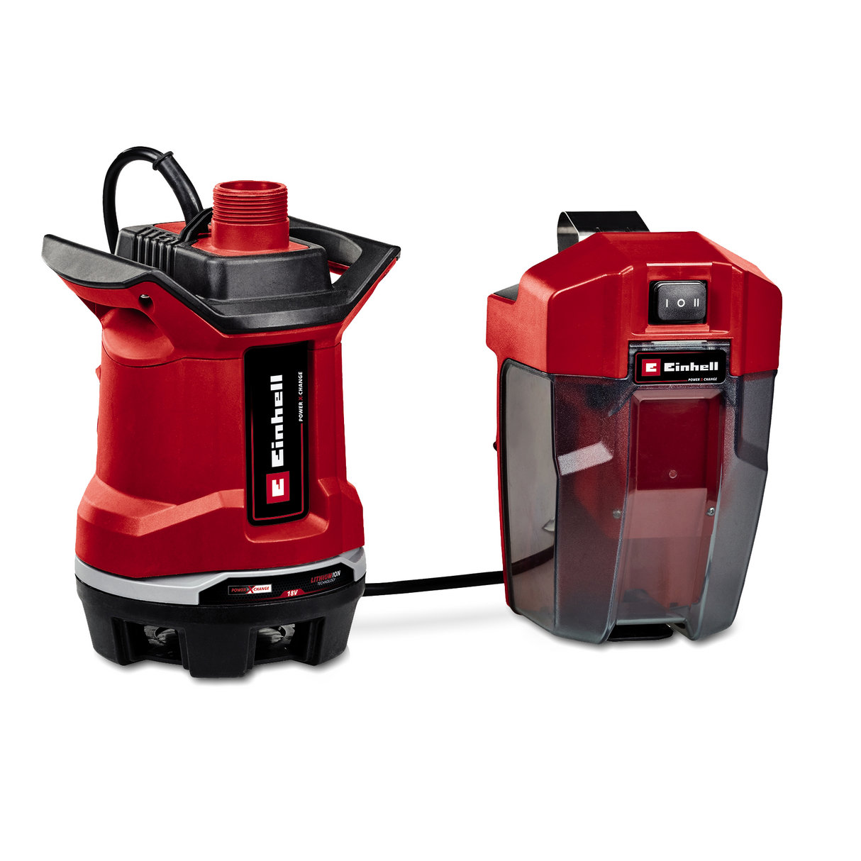 Einhell GE-DP 18/25 Li-Solo Power X-Change akkus szennyvízszivattyú (18 V, áramlási sebesség 7500 l/h, magasság 5 m, ECO és BOOST üzemmód, akkumulátor nélkül)