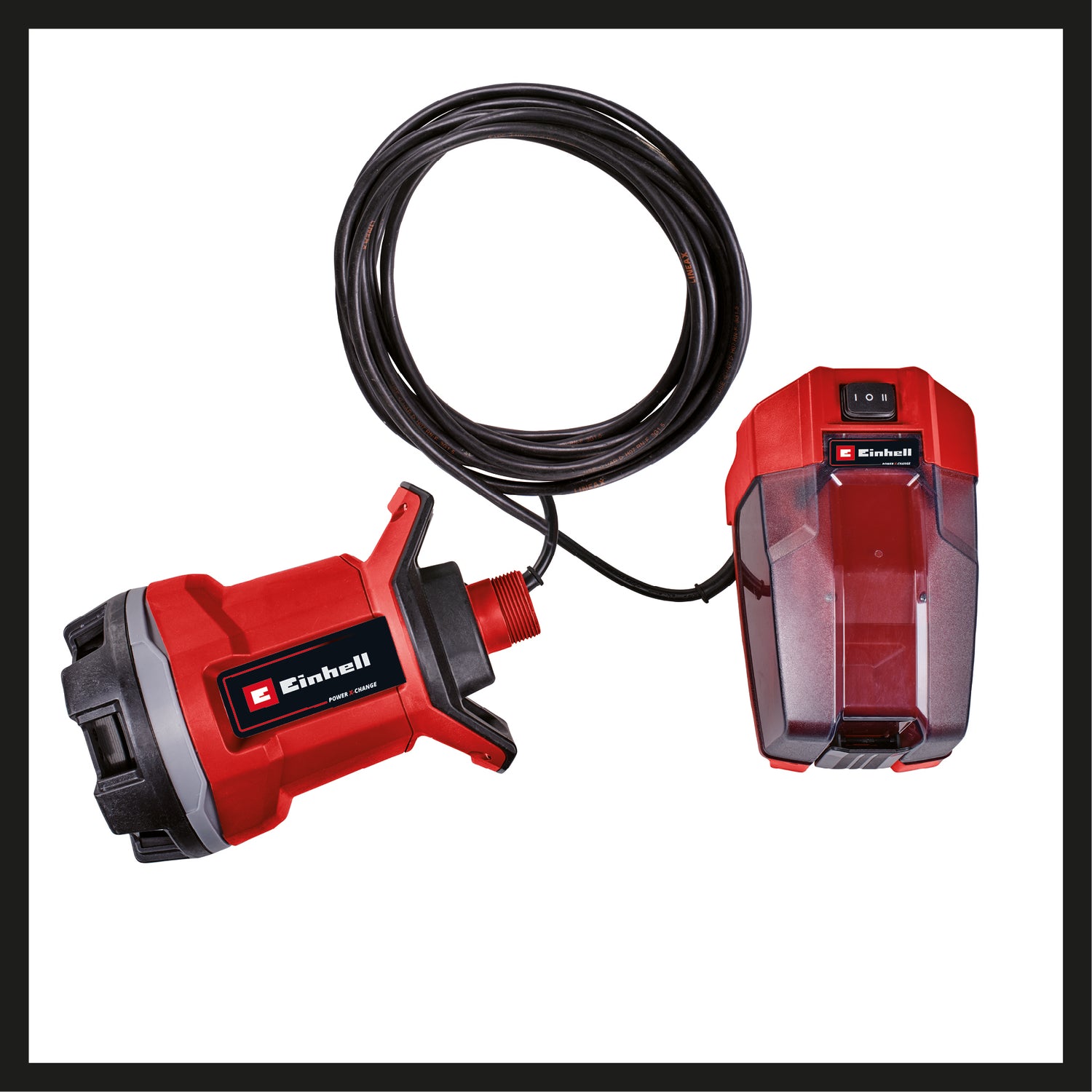 Pompa de apa murdara pe acumulator Einhell GE-DP 18/25 Li-Solo Power X-Change (18 V, debit 7.500 l/h, inaltime de 5 m, moduri ECO si BOOST, fara acumulator