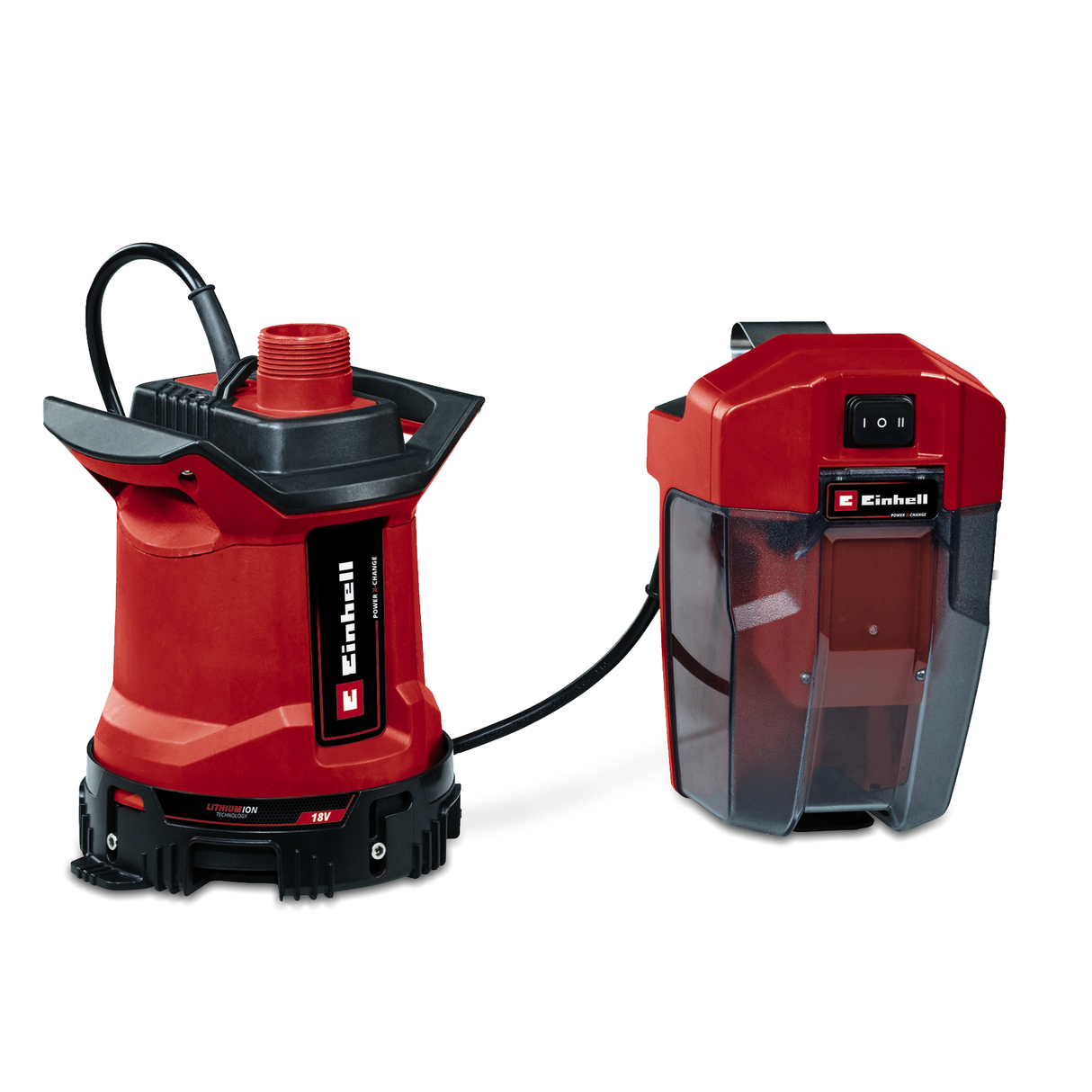 Einhell GE-DP 18/25 LL Li-Solo Power X-Change akkus szennyvízszivattyú (18 V, 7500 l/h áramlási sebesség, sík szívóerő, 5 m szállítási magasság, ECO és BOOST üzemmód, akkumulátor nélkül)