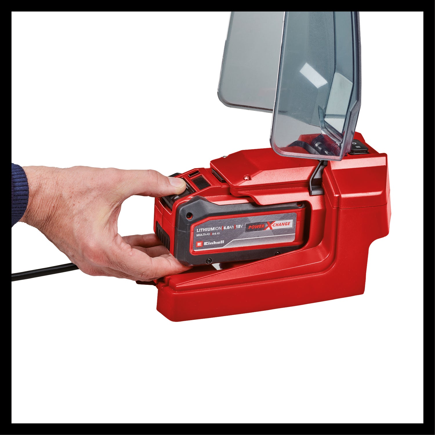 Pompa de apa murdara pe acumulator Einhell GE-DP 18/25 LL Li-Solo Power X-Change (18 V, debit 7.500 l/h, aspiratie plata, inaltime de pompare 5 m, mod ECO si BOOST, fara acumulator