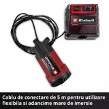 Pompa pe acumulator pentru apa curata Einhell GE-PP 36 RB-A Li-Solo PXC,36 V, presiune livrare 3 bar, debit 4500 l/h, inaltime refulare max. 30 m, pompa 2-in-1, inclusiv gat de lebada, fara baterie - imagine 9