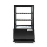 Vitrina rece pt prezentare, neagra, 58 lt, interval temp. 2-6 gr C, 170 W, 2 rafturi reglabile pe inaltime, ARKTIC by Hendi, 452x406x(H)816 mm, Clasa energetica C