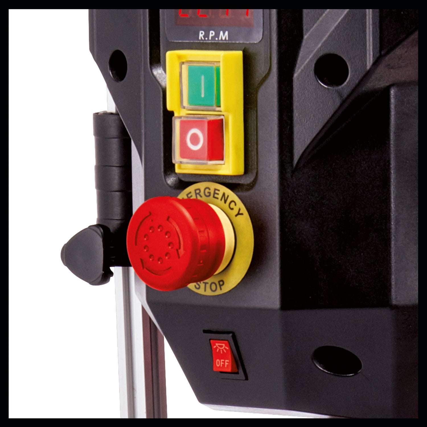 Masina de gaurit cu coloana Einhell TE-BD 750 E, 750 W, 450 - 2500 rpm, motor cu inductie, control infinit al vitezei, mandrina cu schimbare rapida pentru burghie de la 1 mm la 16 mm, mandrina MK2, opritor de adancime