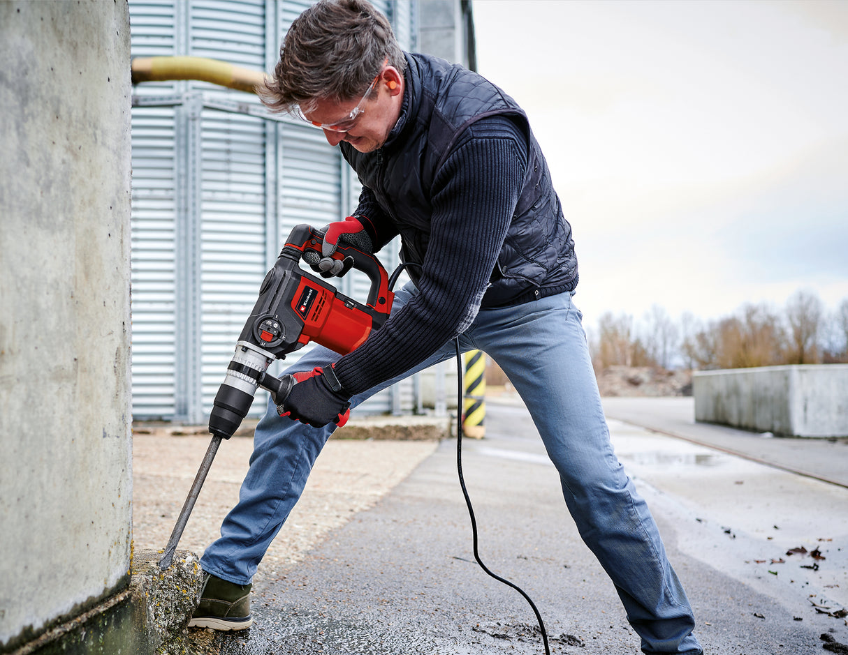 Einhell TE-RH 40 3F fúrókalapács, 1050 W, pneumatikus ütőszerkezet, 10 J ütésállóság, SDS-max regisztráció, laposvésővel és éles vésővel szállítva