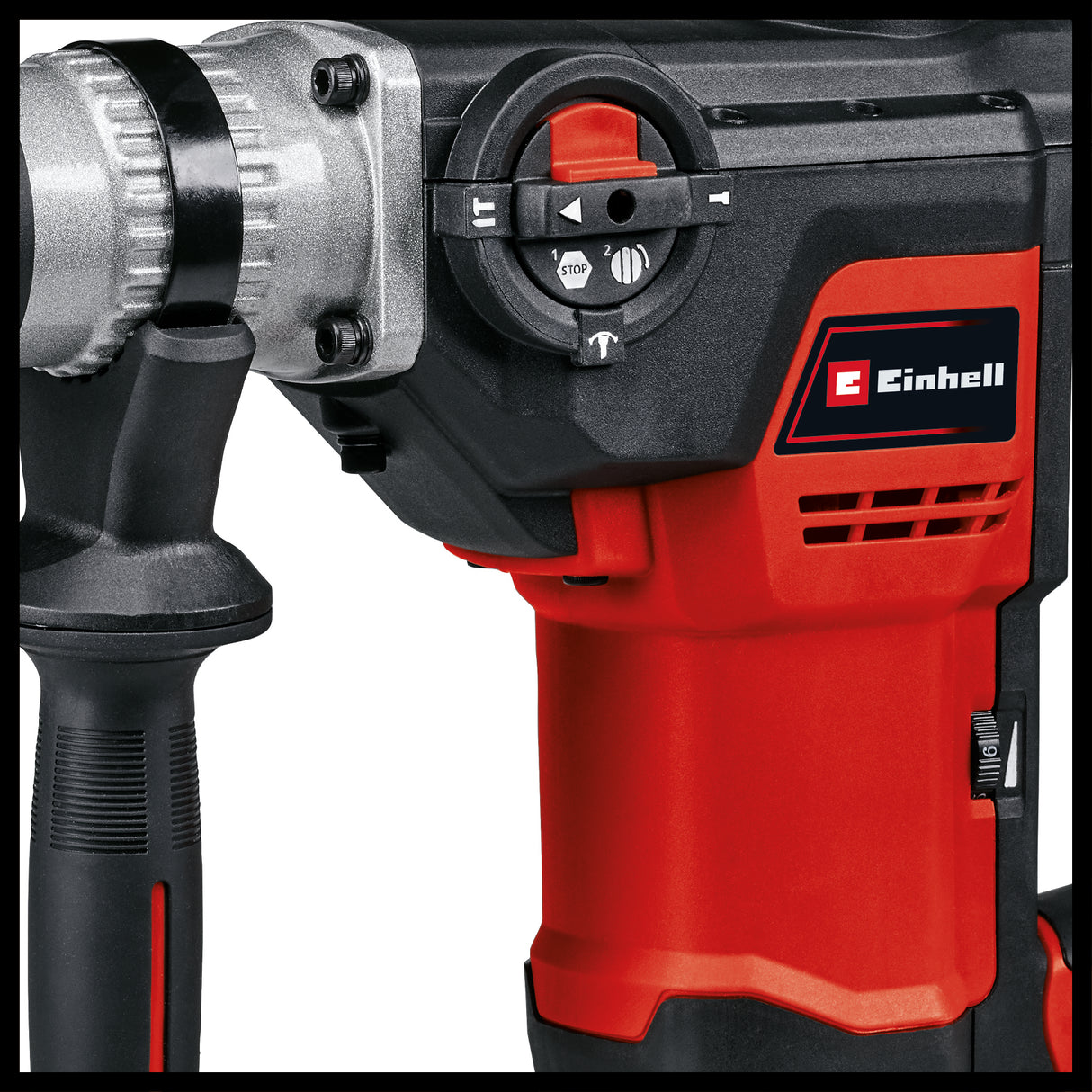 Einhell TE-RH 40 3F fúrókalapács, 1050 W, pneumatikus ütőszerkezet, 10 J ütésállóság, SDS-max regisztráció, laposvésővel és éles vésővel szállítva